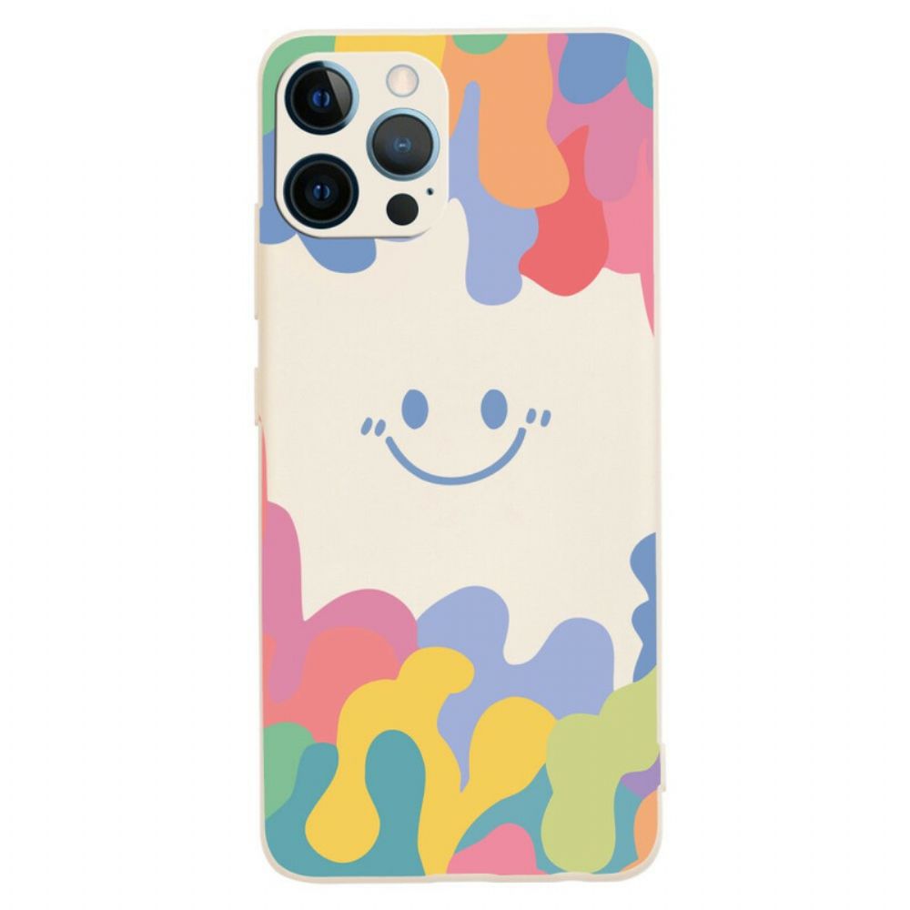 Telefoonhoesje voor iPhone 12 / 12 Pro Lachend Gezicht
