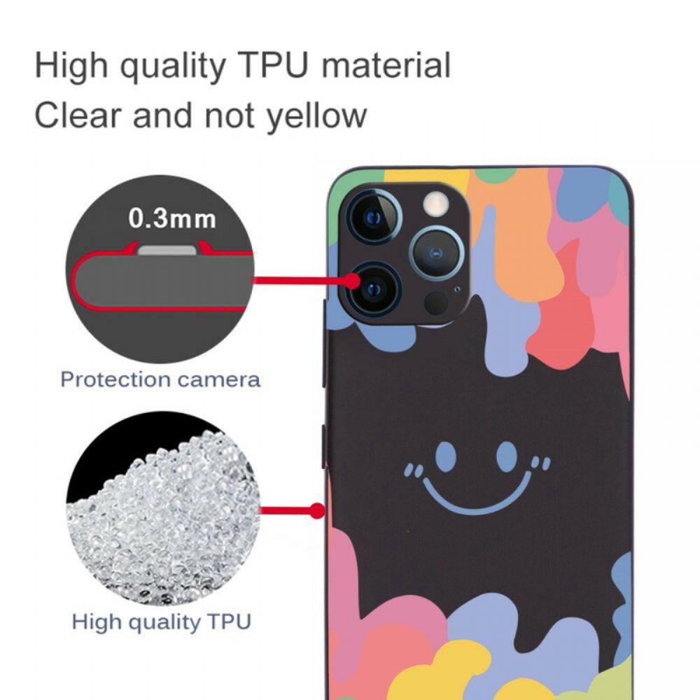 Telefoonhoesje voor iPhone 12 / 12 Pro Lachend Gezicht