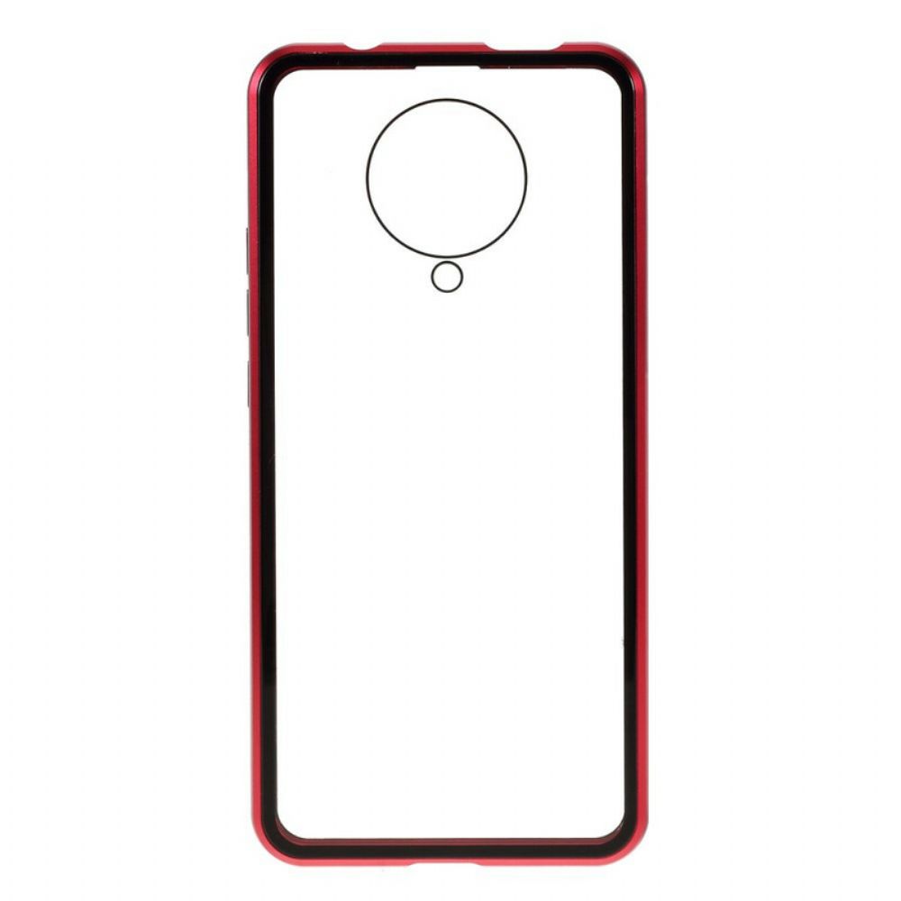 Hoesje voor Poco F2 Pro Voor- En Achterkant Van Gehard Glas En Metaal