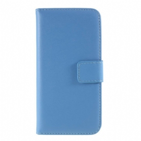 Flip Case voor iPhone SE 3 / SE 2 / 8 / 7 Echt Leer Kleur