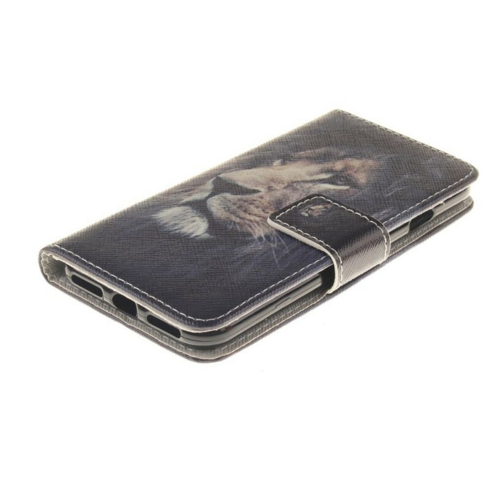 Folio-hoesje voor iPhone SE 3 / SE 2 / 8 / 7 Droomende Leeuw