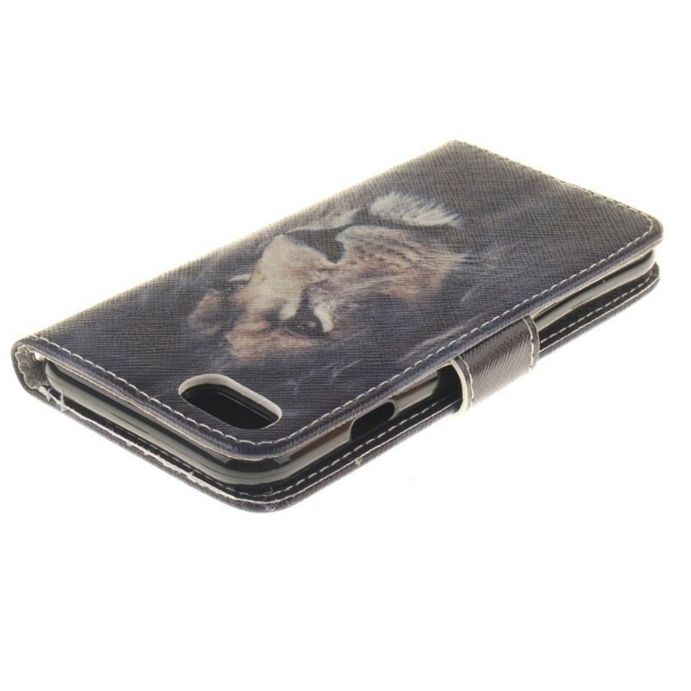 Folio-hoesje voor iPhone SE 3 / SE 2 / 8 / 7 Droomende Leeuw