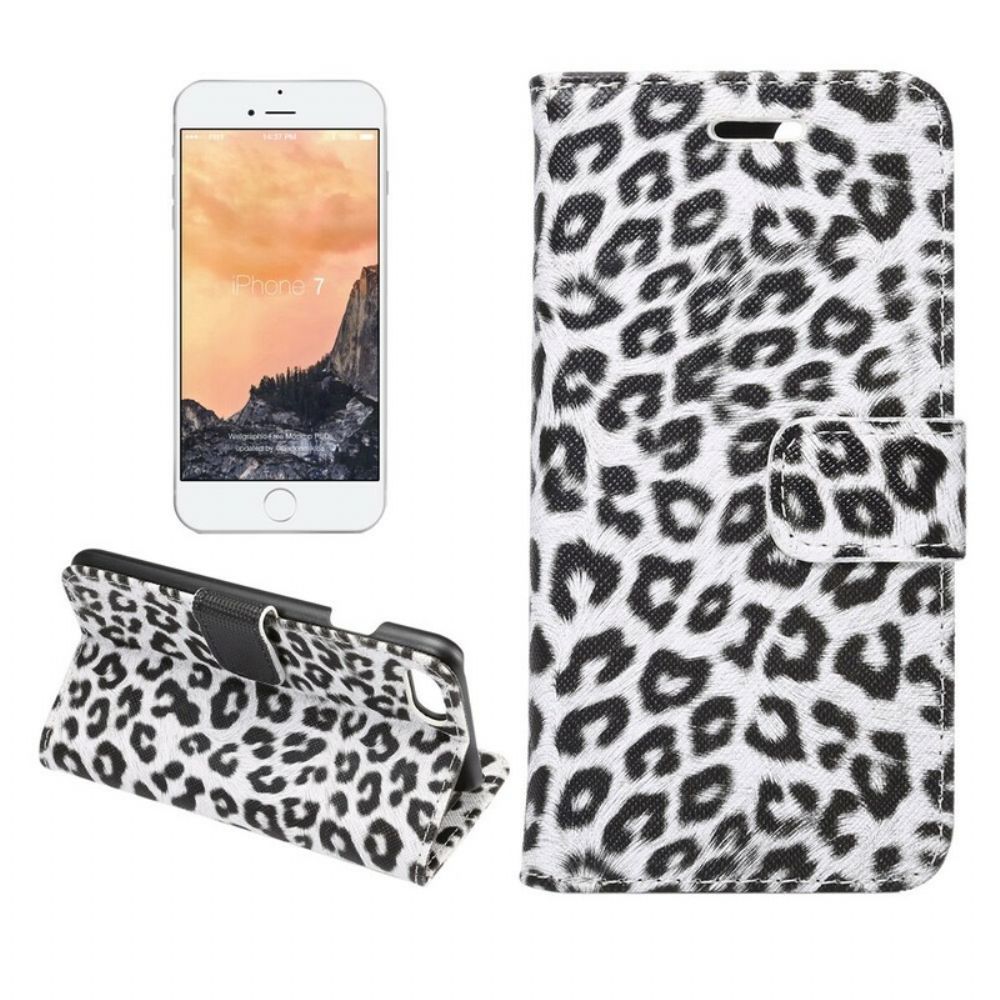 Folio-hoesje voor iPhone SE 3 / SE 2 / 8 / 7 Luipaard