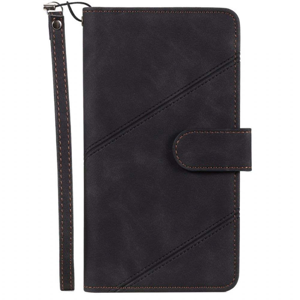 Folio-hoesje voor iPhone SE 3 / SE 2 / 8 / 7 Verticale Steunkaarthouder