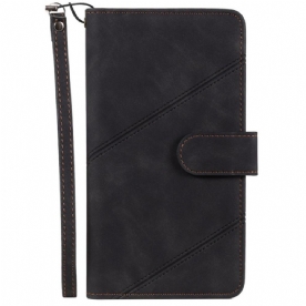 Folio-hoesje voor iPhone SE 3 / SE 2 / 8 / 7 Verticale Steunkaarthouder