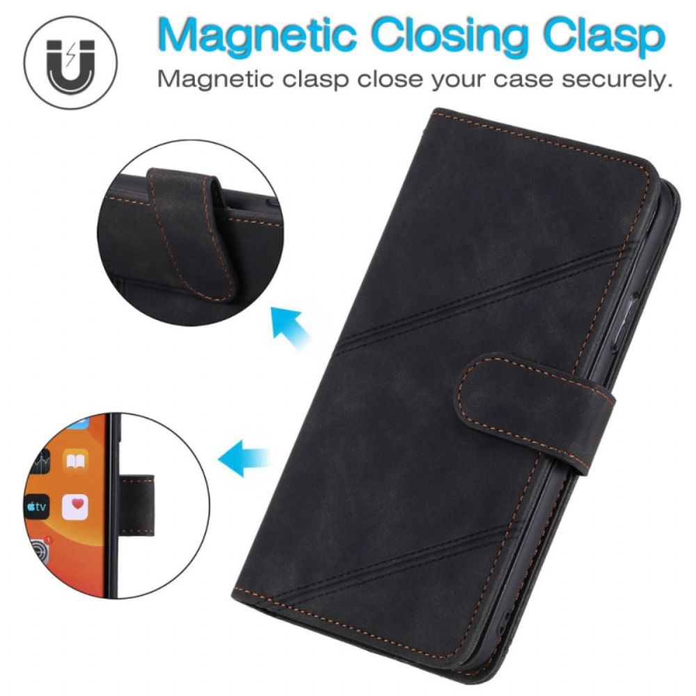 Folio-hoesje voor iPhone SE 3 / SE 2 / 8 / 7 Verticale Steunkaarthouder