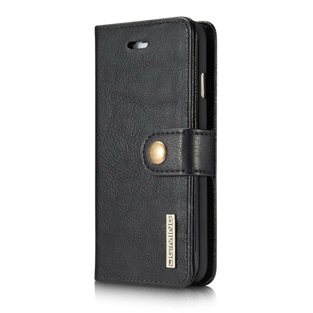 Hoesje Leren Hoesje voor iPhone SE 3 / SE 2 / 8 / 7 Dg.ming Afneembaar