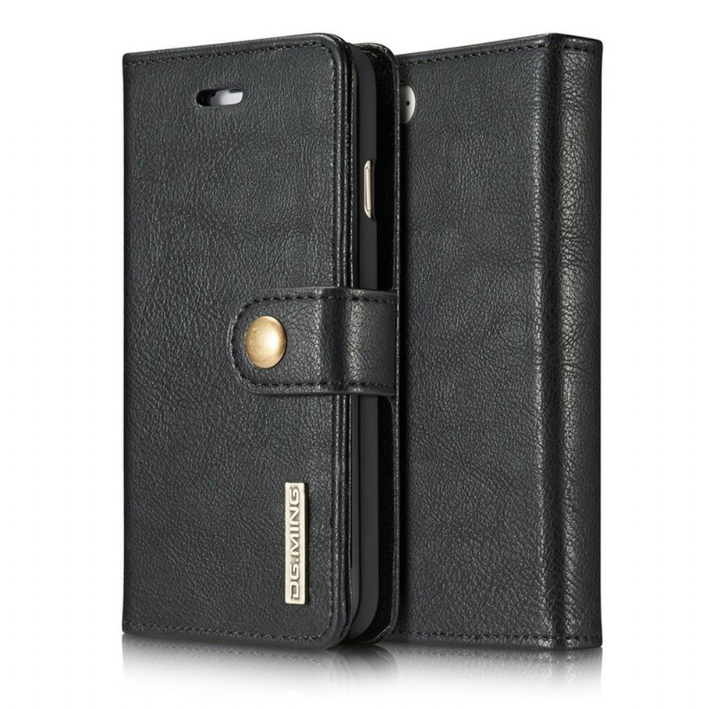 Hoesje Leren Hoesje voor iPhone SE 3 / SE 2 / 8 / 7 Dg.ming Afneembaar