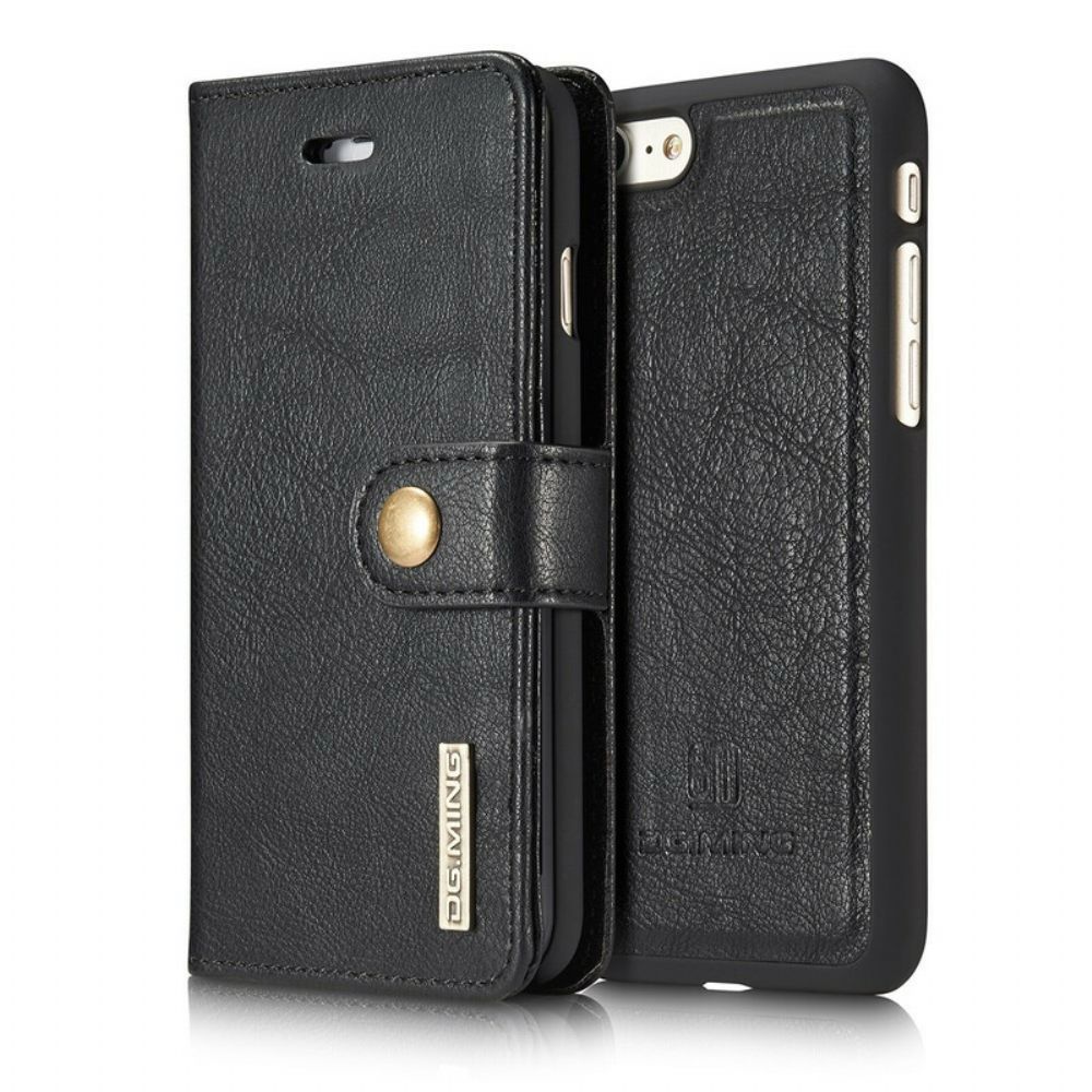 Hoesje Leren Hoesje voor iPhone SE 3 / SE 2 / 8 / 7 Dg.ming Afneembaar