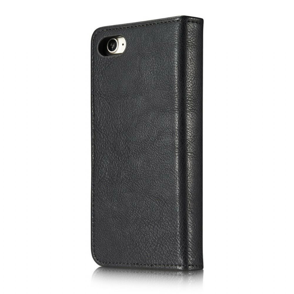 Hoesje Leren Hoesje voor iPhone SE 3 / SE 2 / 8 / 7 Dg.ming Afneembaar