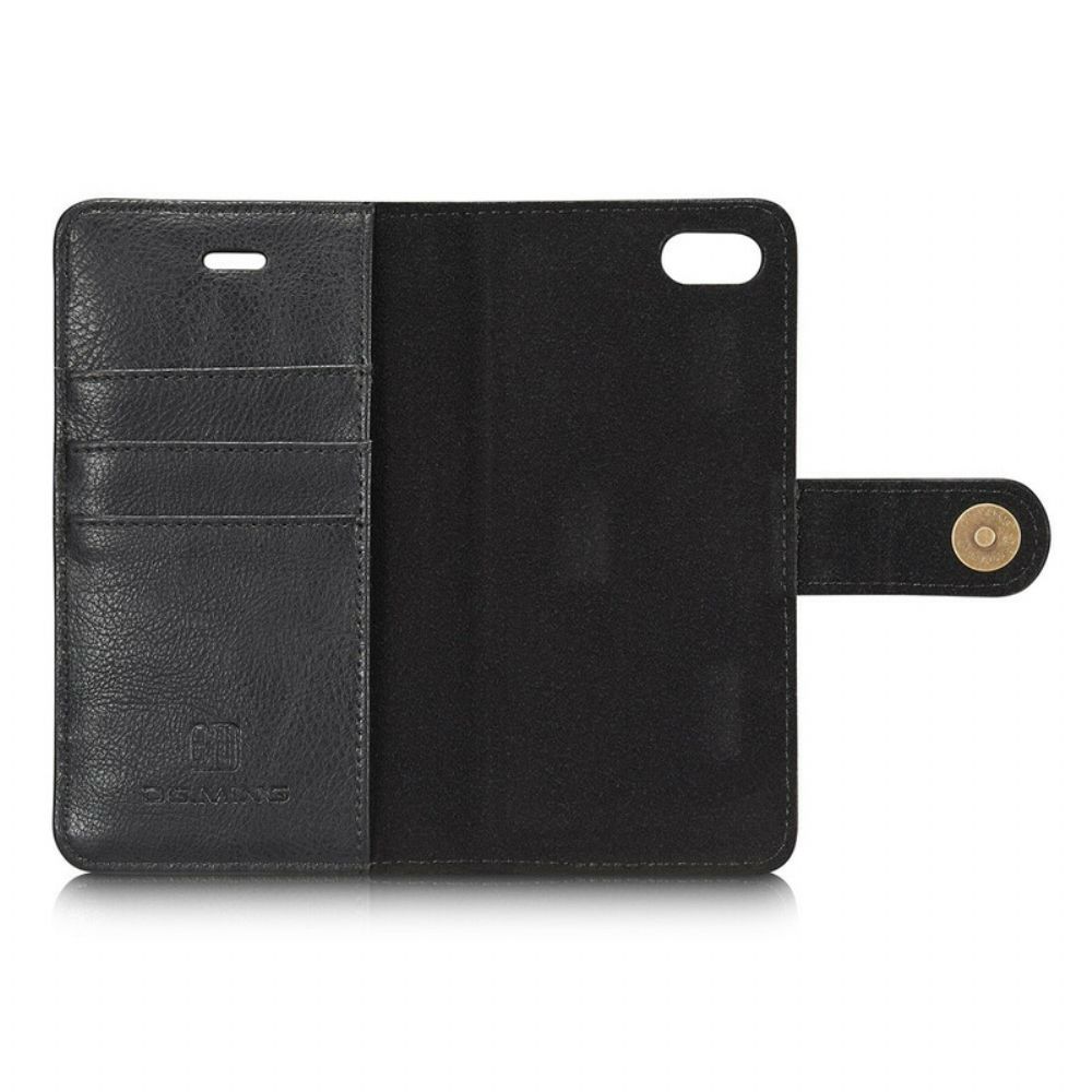 Hoesje Leren Hoesje voor iPhone SE 3 / SE 2 / 8 / 7 Dg.ming Afneembaar