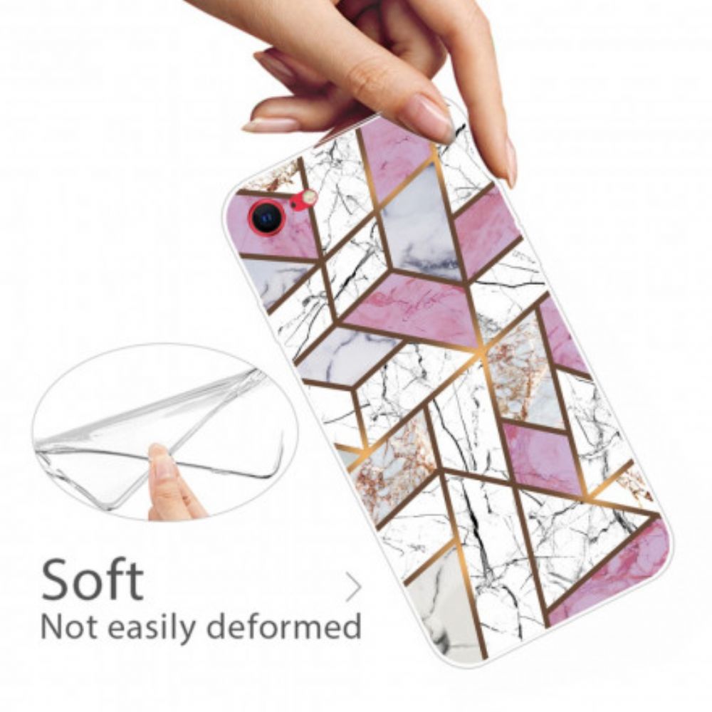 Hoesje voor iPhone SE 3 / SE 2 / 8 / 7 Geometrisch Marmer