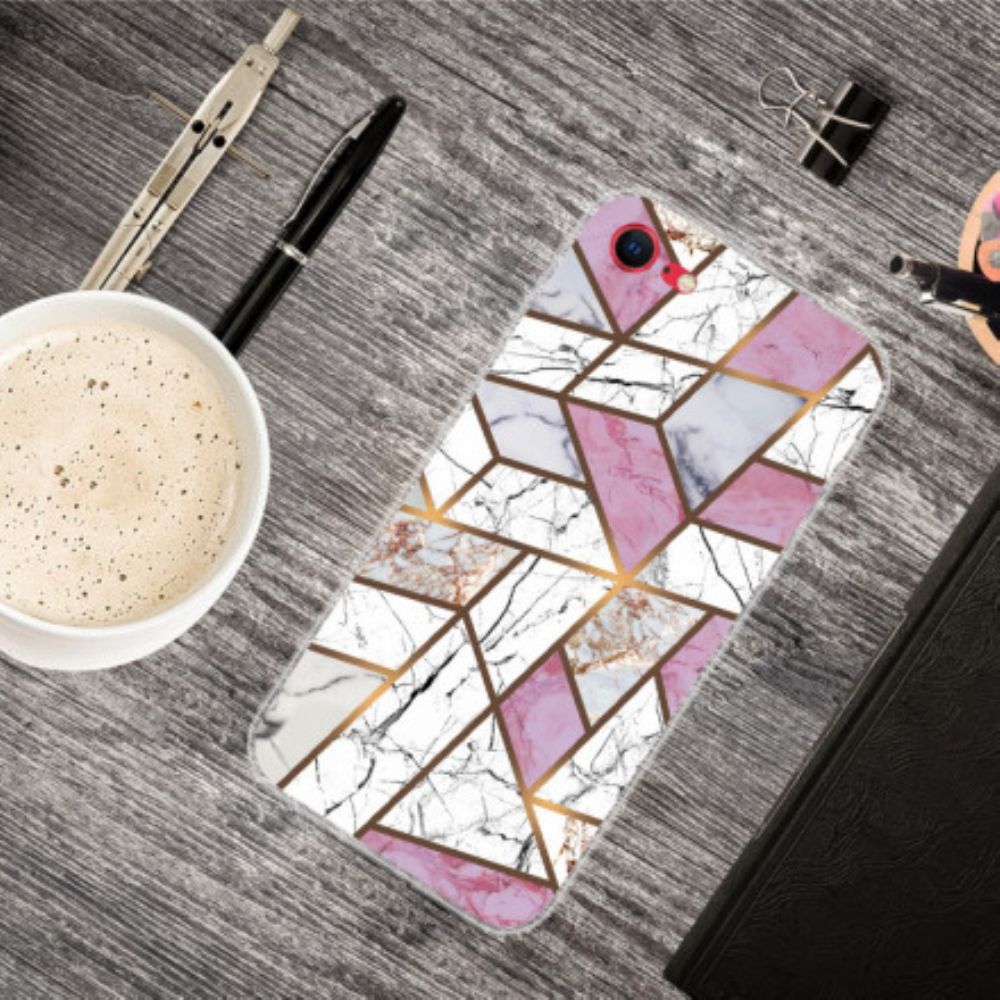 Hoesje voor iPhone SE 3 / SE 2 / 8 / 7 Geometrisch Marmer