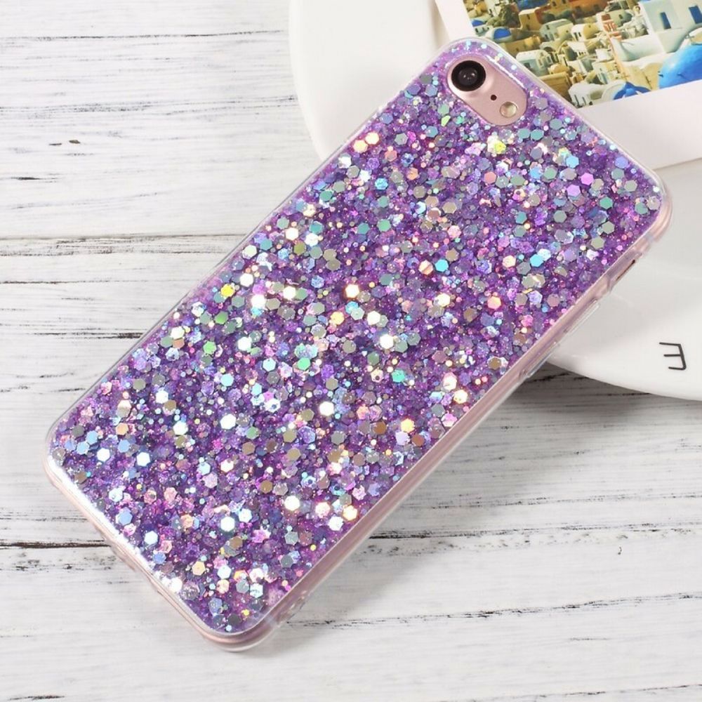 Hoesje voor iPhone SE 3 / SE 2 / 8 / 7 Premium Glitter