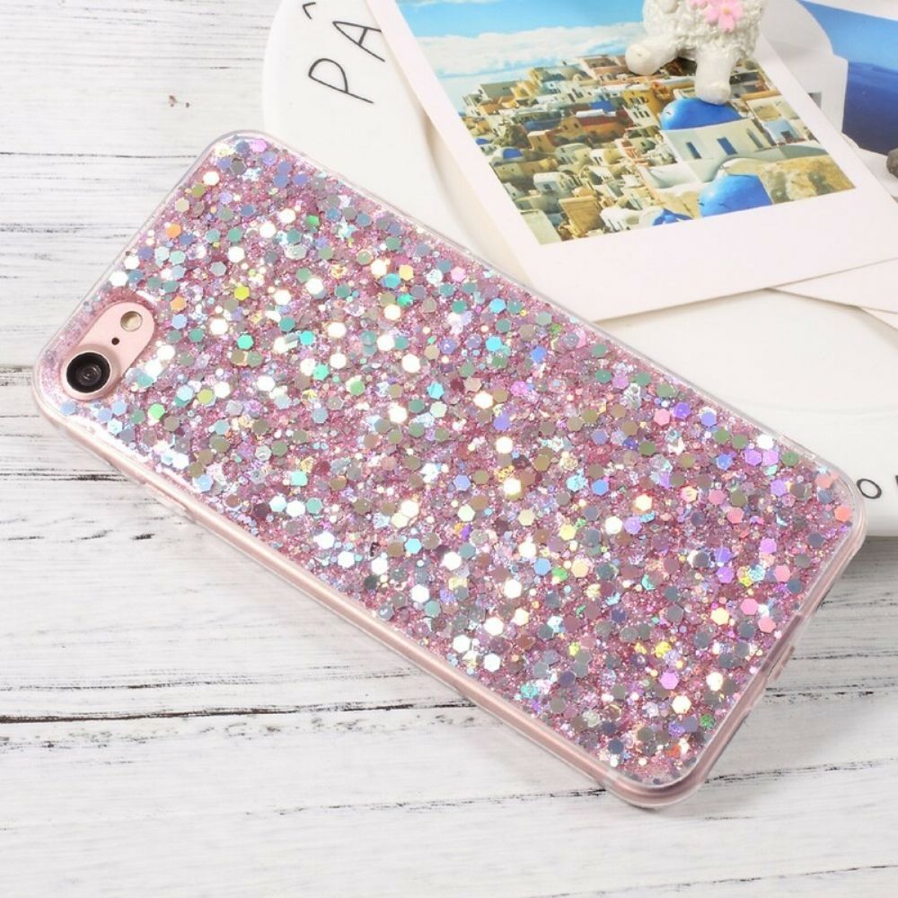 Hoesje voor iPhone SE 3 / SE 2 / 8 / 7 Premium Glitter