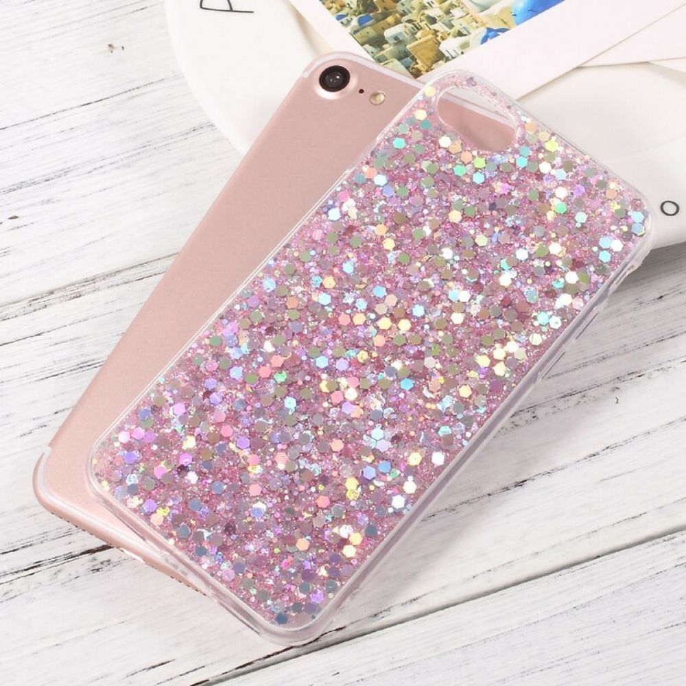 Hoesje voor iPhone SE 3 / SE 2 / 8 / 7 Premium Glitter
