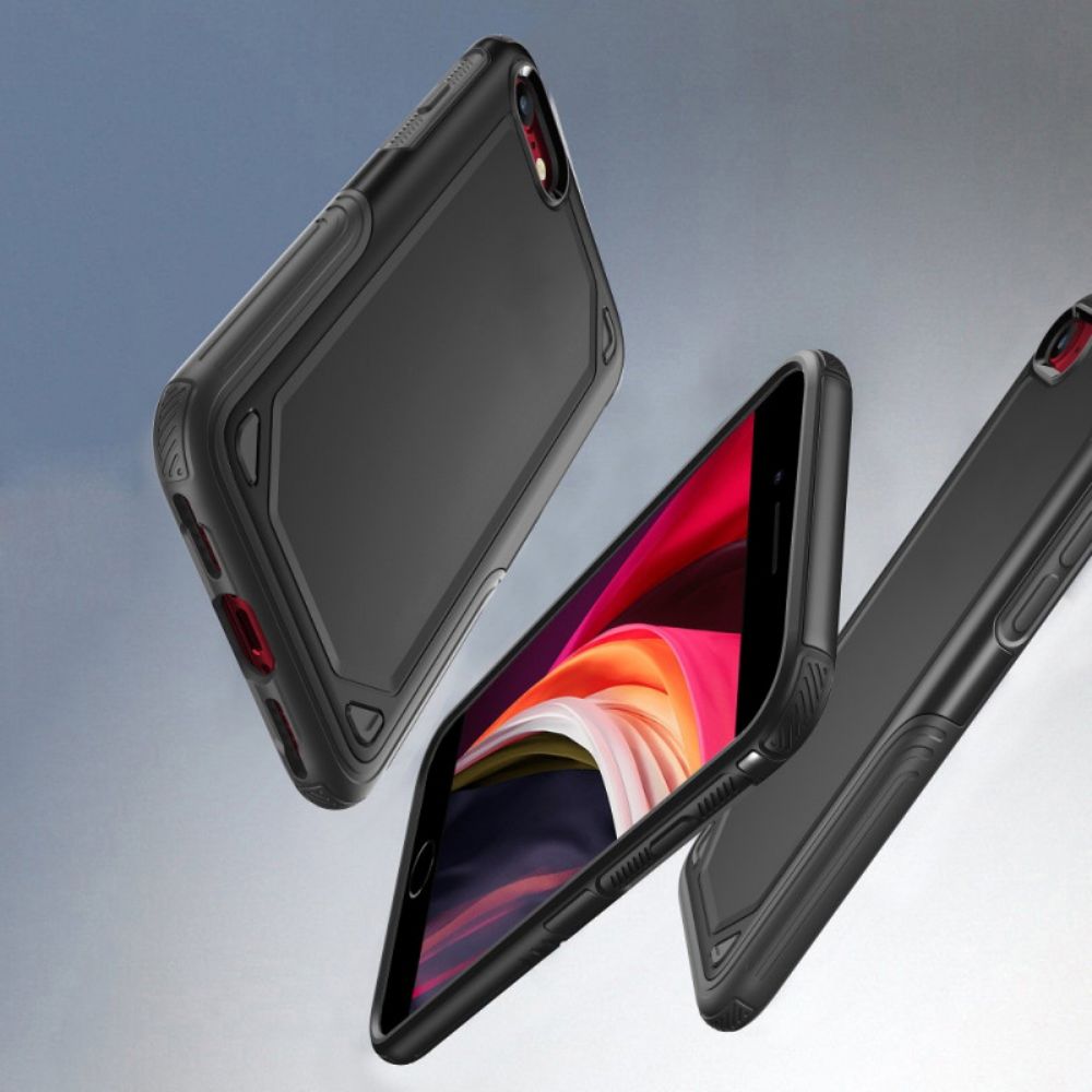 Telefoonhoesje voor iPhone SE 3 / SE 2 / 8 / 7 Stijf Metaaleffect