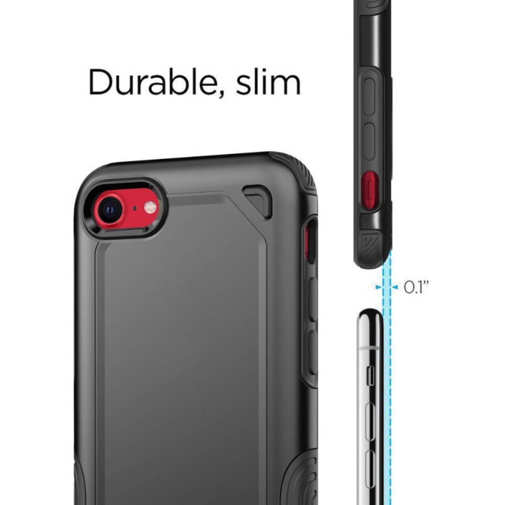 Telefoonhoesje voor iPhone SE 3 / SE 2 / 8 / 7 Stijf Metaaleffect