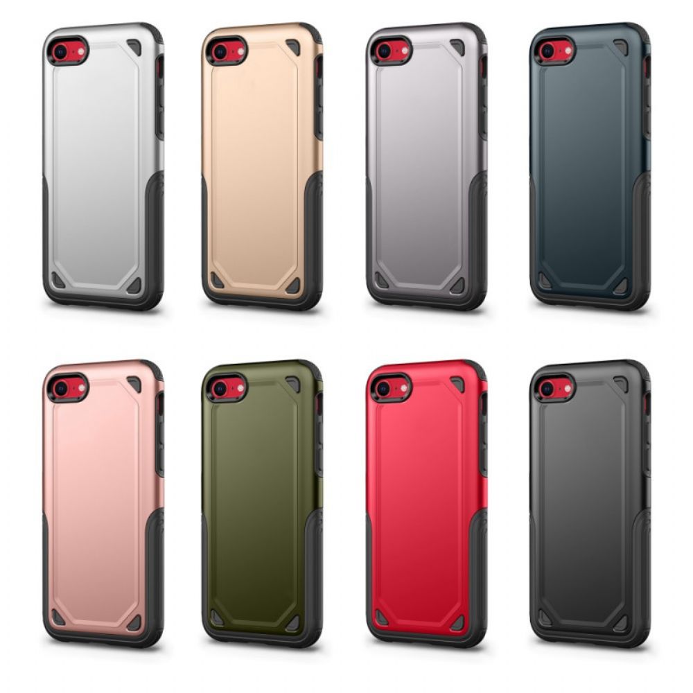 Telefoonhoesje voor iPhone SE 3 / SE 2 / 8 / 7 Stijf Metaaleffect
