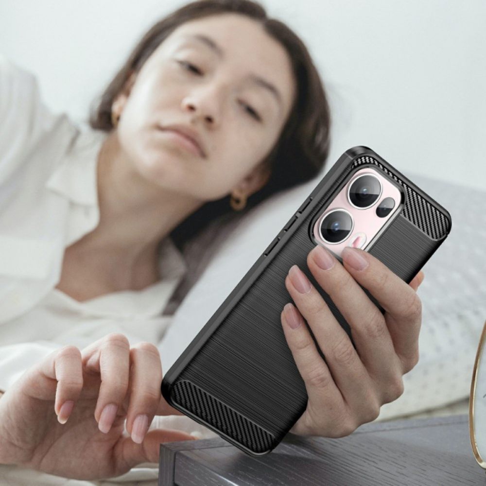 Cover Hoesje Oppo Reno 13 Pro 5g Telefoonhoesje Geborsteld Koolstofvezel