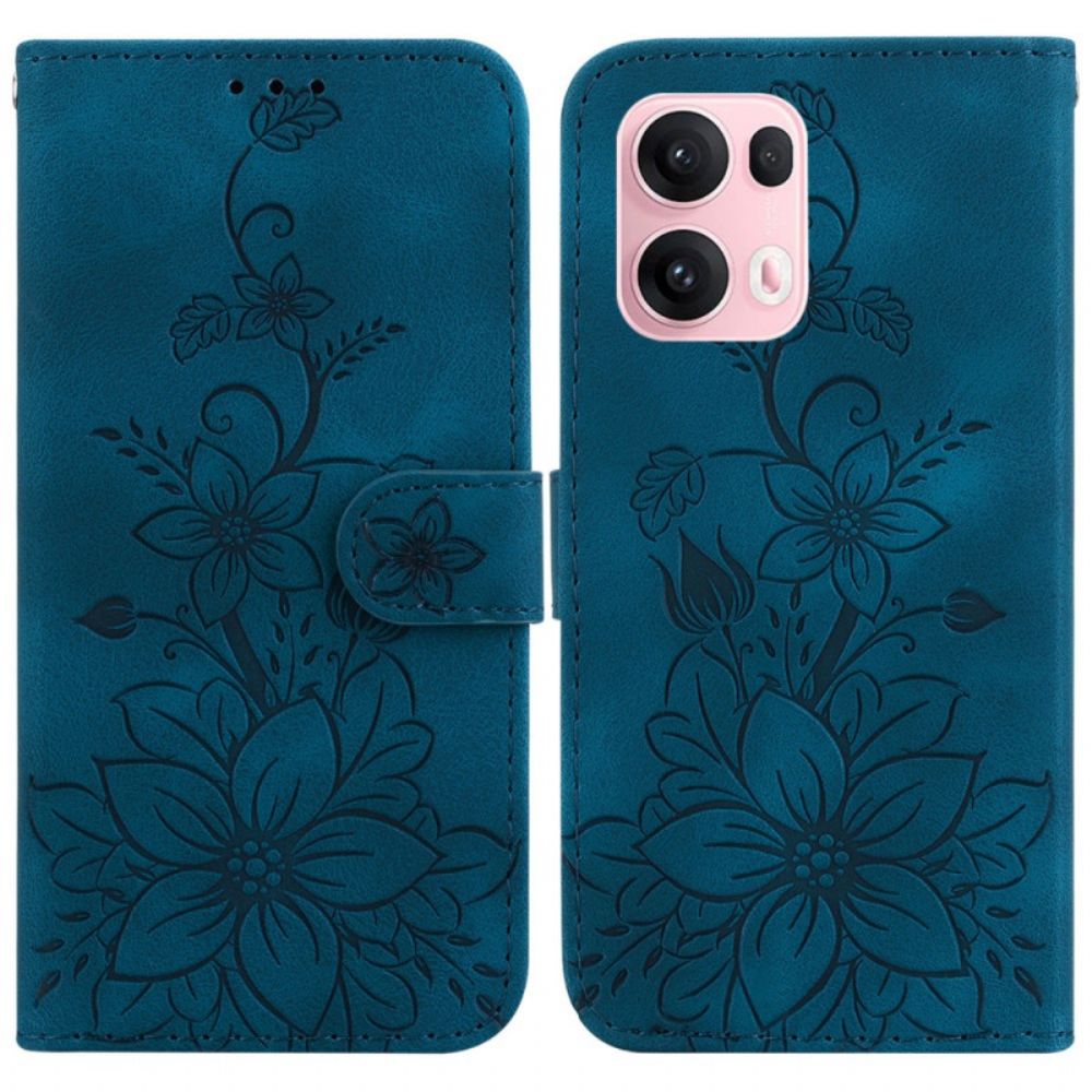 Flip Case Leren Oppo Reno 13 Pro 5g Fleur-de-lis-patroon