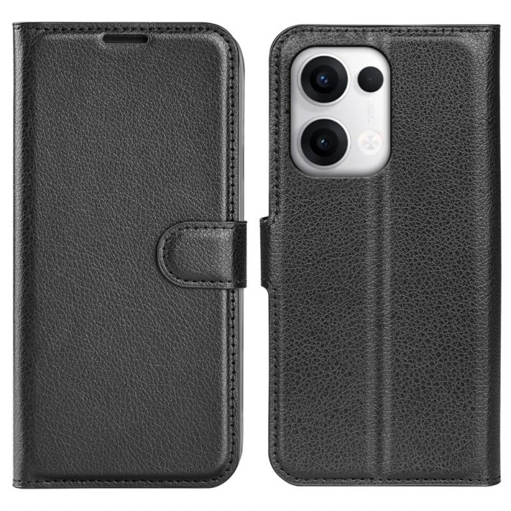 Folio-hoesje Oppo Reno 13 Pro 5g Telefoonhoesje Klassiek Lychee Kunstleer