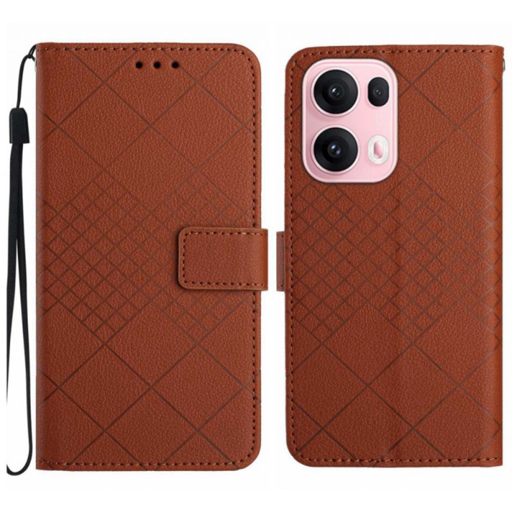 Leren Hoesje Oppo Reno 13 Pro 5g Diamanten Bescherming Hoesje