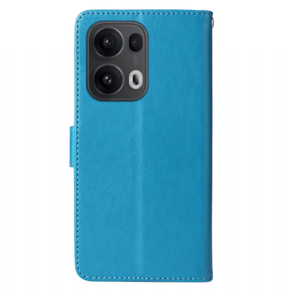 Leren Hoesje Oppo Reno 13 Pro 5g Floraliën Bescherming Hoesje