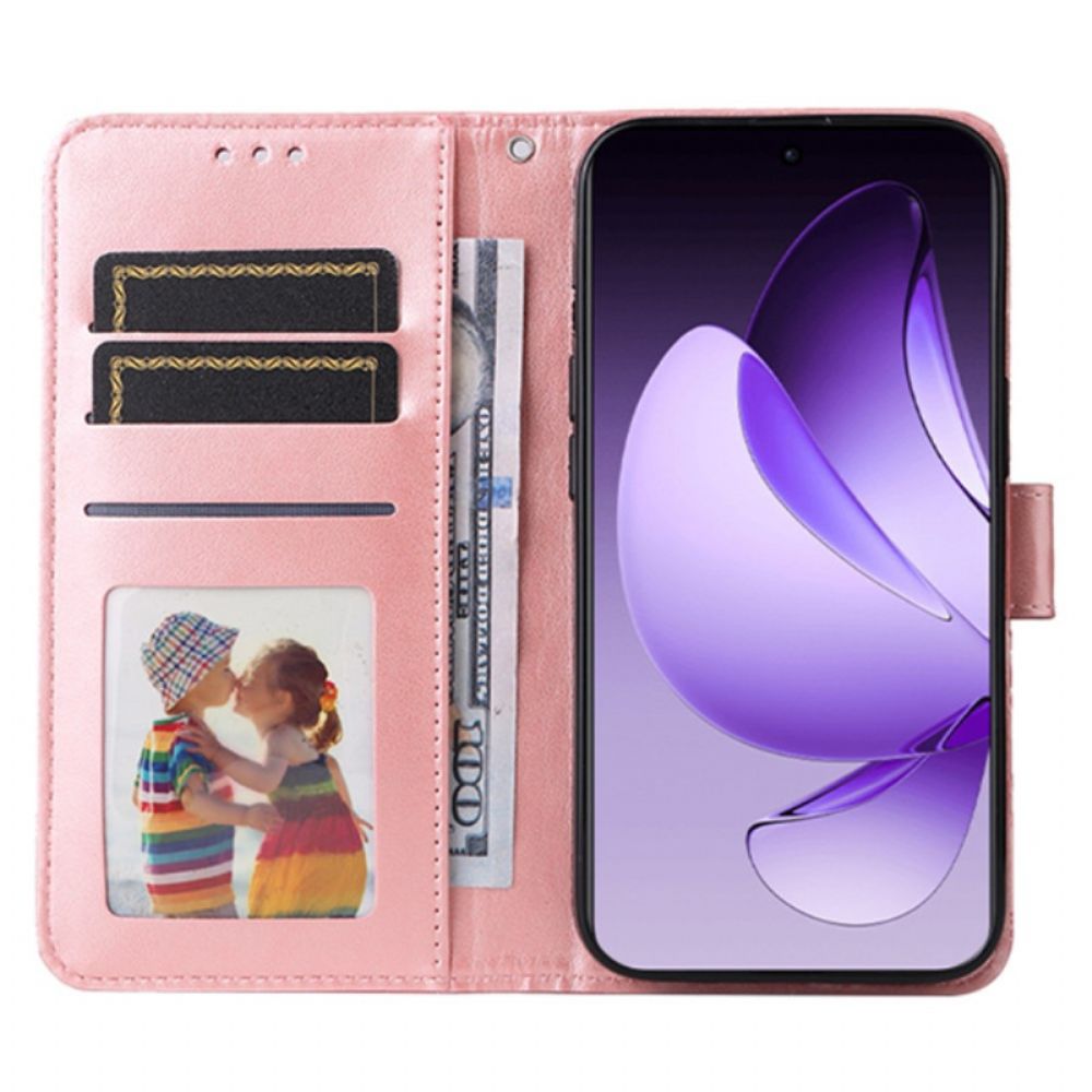Leren Hoesje Oppo Reno 13 Pro 5g Zonnebloem