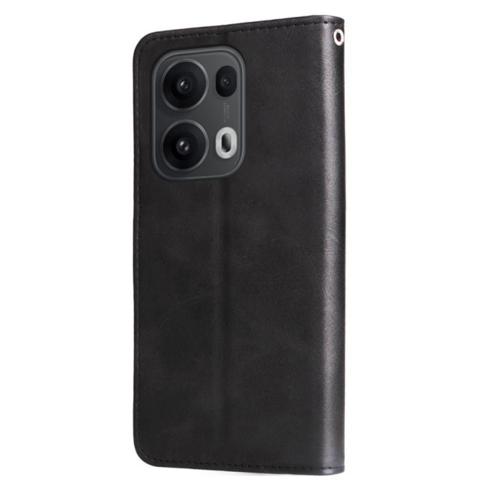 Leren Hoesje Voor Oppo Reno 13 Pro 5g Etui Met Rits