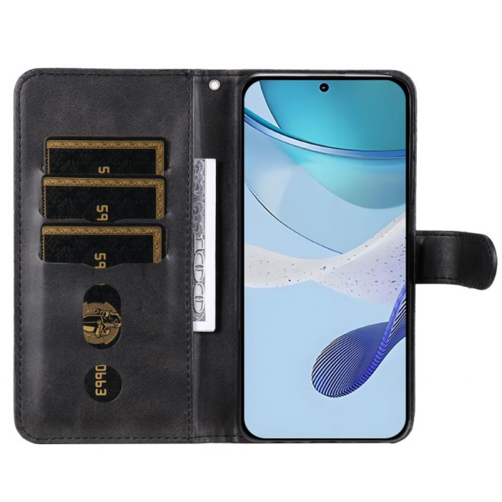 Leren Hoesje Voor Oppo Reno 13 Pro 5g Etui Met Rits
