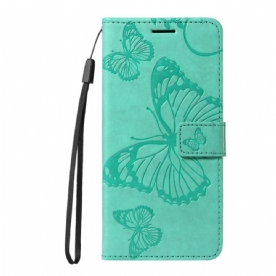 Leren Hoesje Voor Oppo Reno 13 Pro 5g Reuzenvlinders