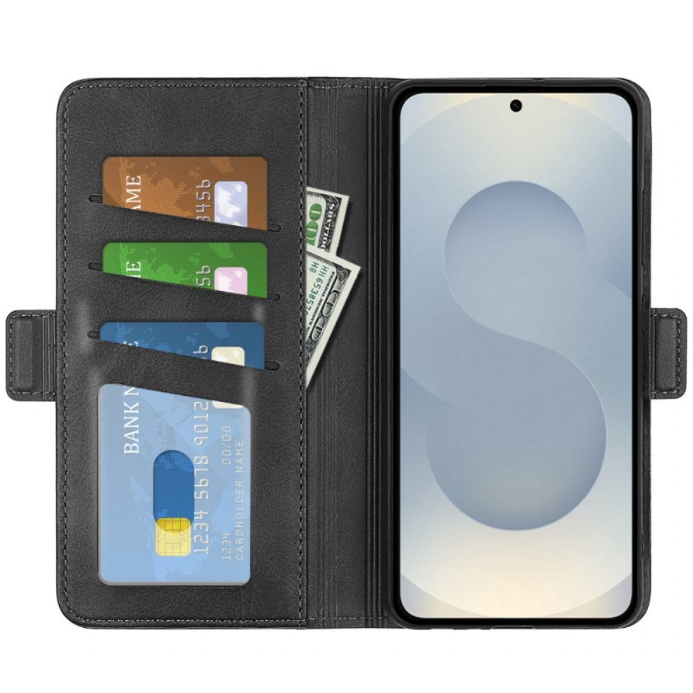 Bescherming Hoesje Samsung Galaxy S25 5g Edge Dubbele Magnetische Sluiting