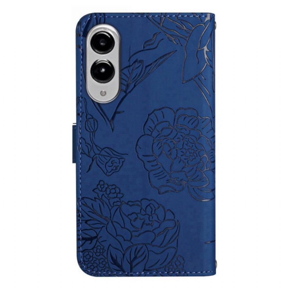 Bescherming Hoesje Samsung Galaxy S25 5g Edge Vlinderprint Met Bandje