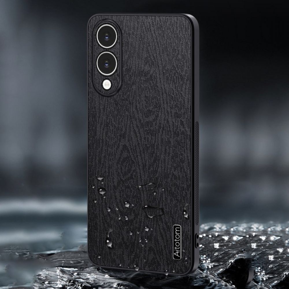 Case Hoesje Samsung Galaxy S25 5g Edge Telefoonhoesje Azns Houteffect