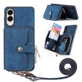 Case Hoesje Samsung Galaxy S25 5g Edge Telefoonhoesje De Chique Nomad Met Schouderriem