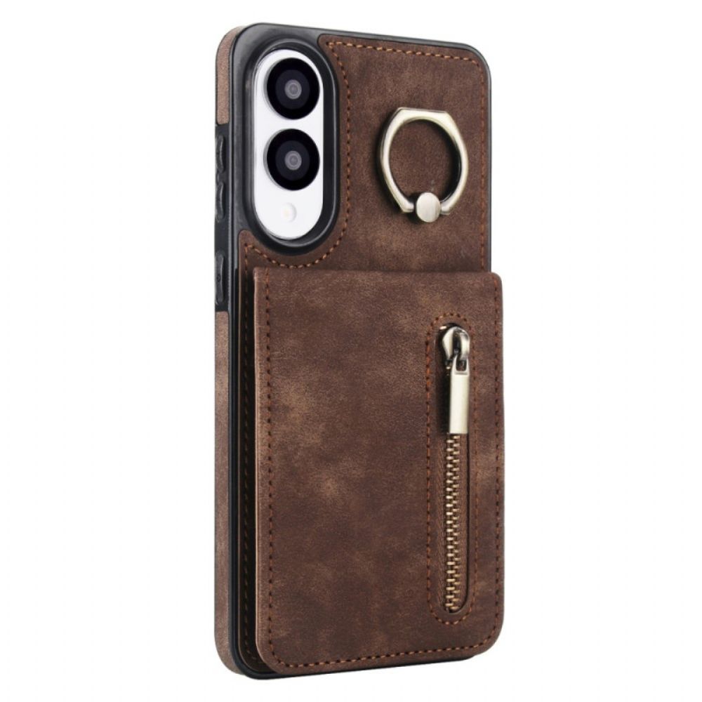 Case Hoesje Samsung Galaxy S25 5g Edge Telefoonhoesje Portemonnee Met Ritssluiting En Rfid-technologie