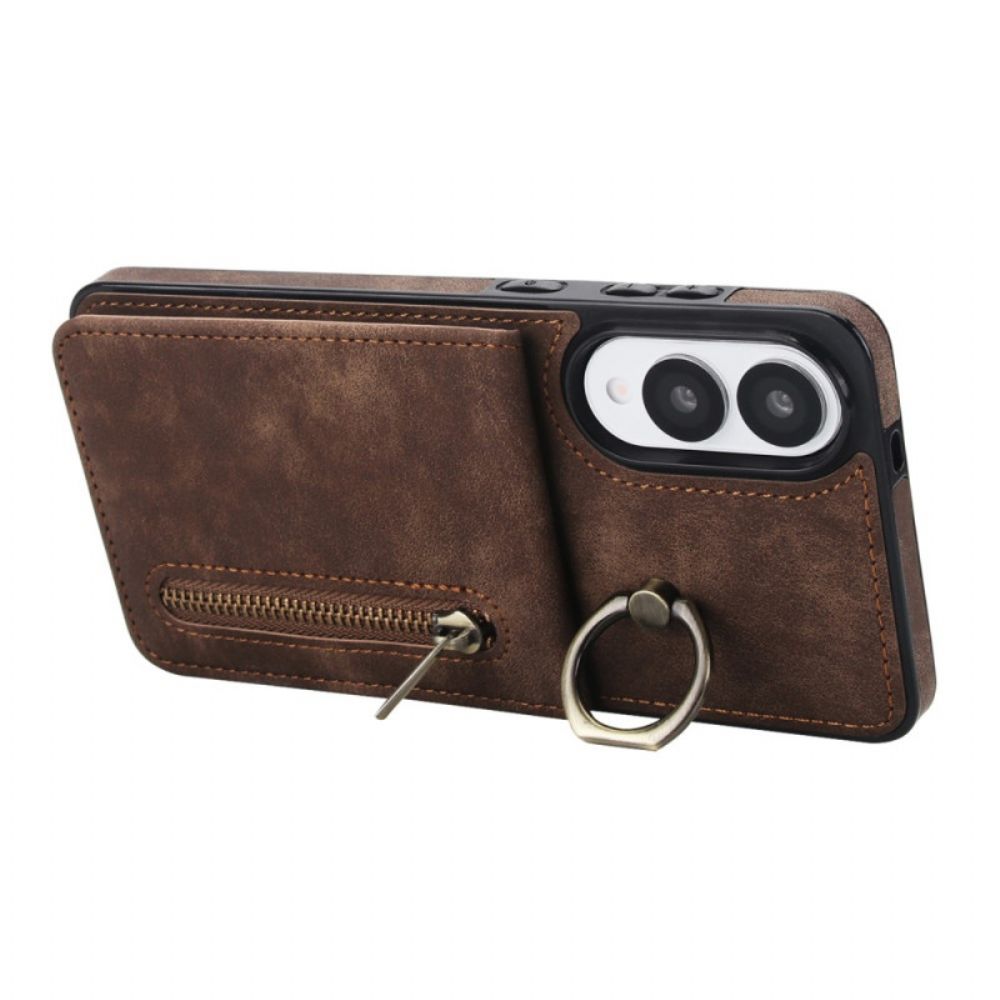 Case Hoesje Samsung Galaxy S25 5g Edge Telefoonhoesje Portemonnee Met Ritssluiting En Rfid-technologie