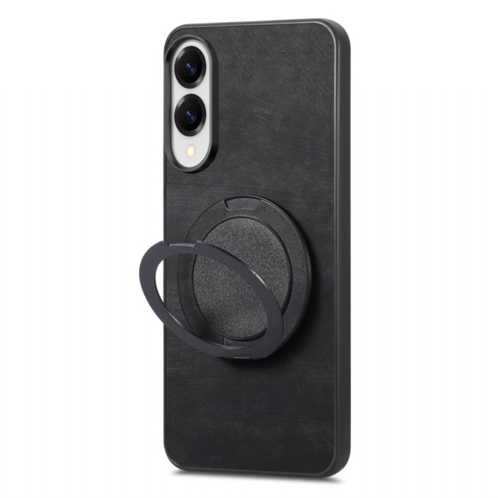 Case Hoesje Samsung Galaxy S25 5g Edge Telefoonhoesje Suède-effect Met Draaibare Standaard