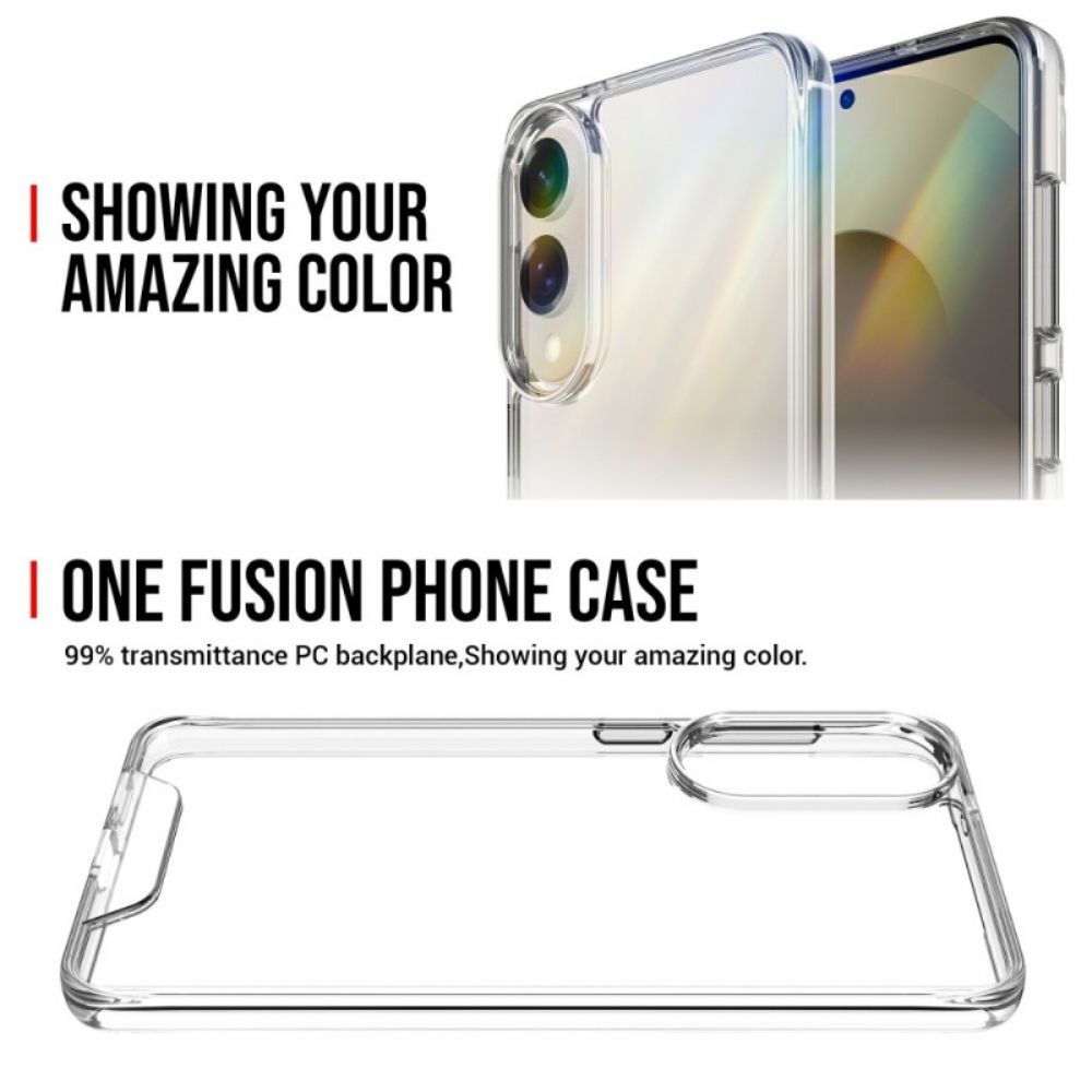 Case Hoesje Samsung Galaxy S25 5g Edge Telefoonhoesje Transparant