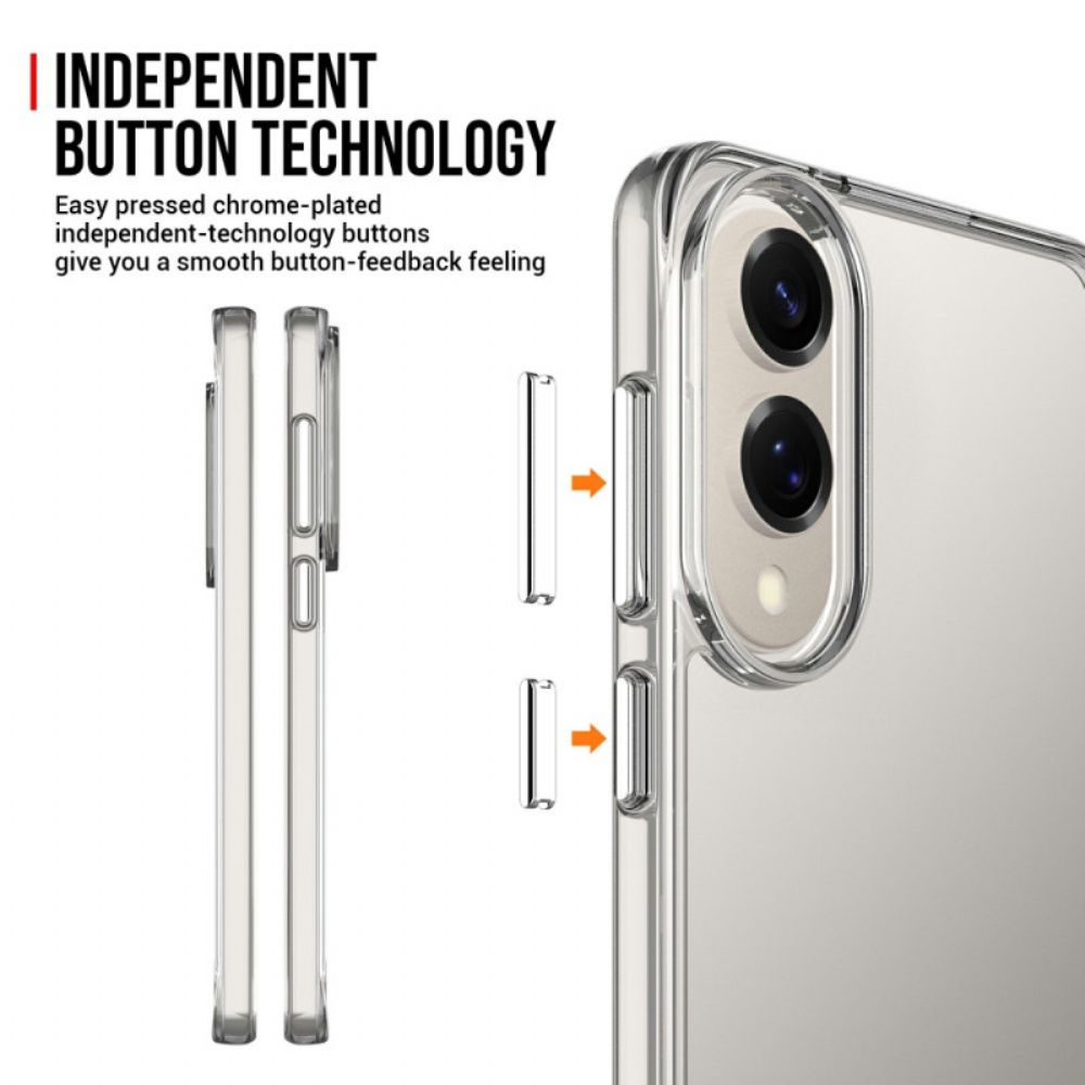 Case Hoesje Samsung Galaxy S25 5g Edge Telefoonhoesje Transparant