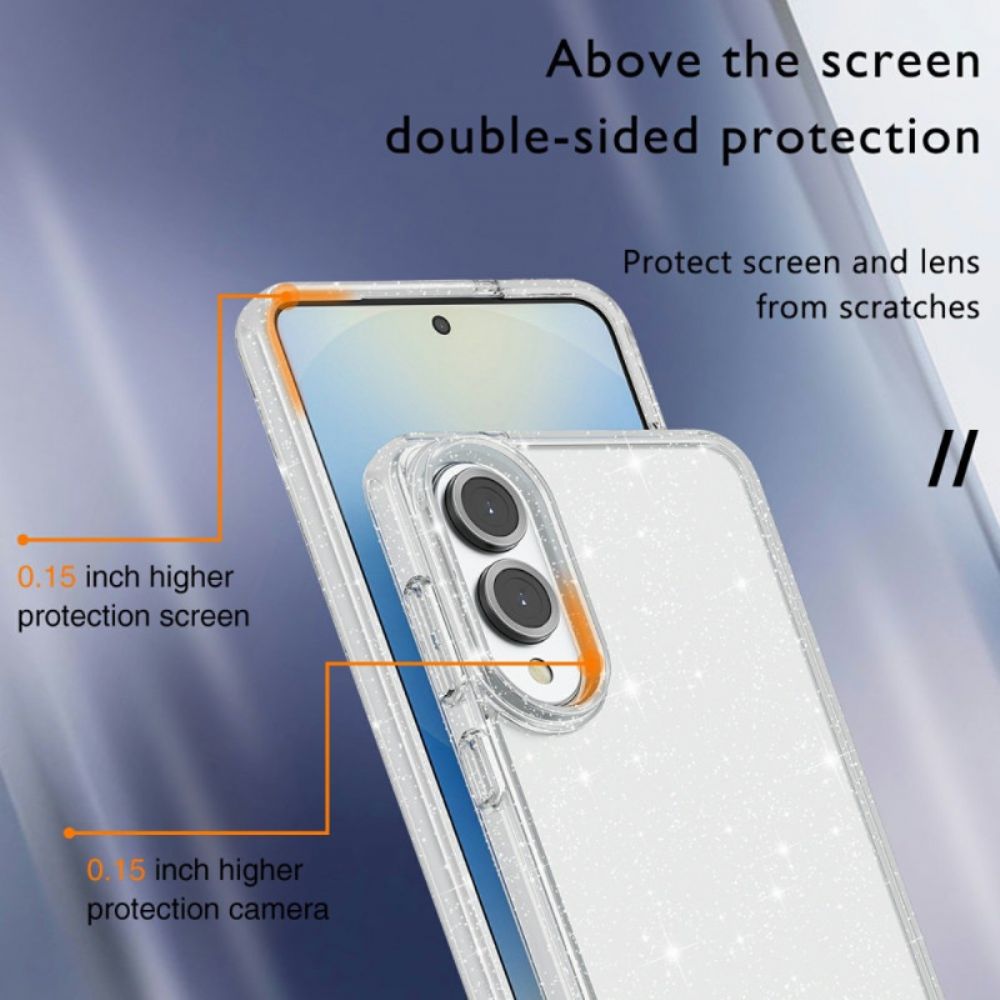 Cover Hoesje Samsung Galaxy S25 5g Edge Telefoonhoesje Glitter