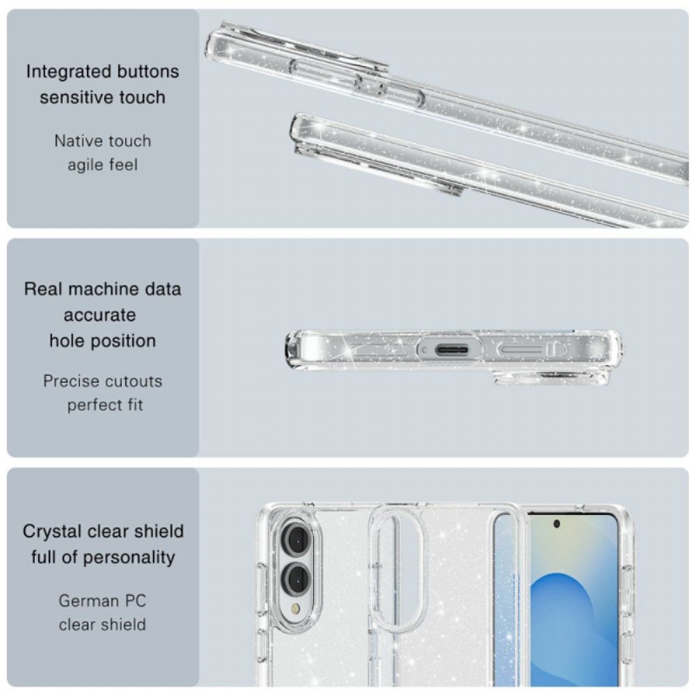 Cover Hoesje Samsung Galaxy S25 5g Edge Telefoonhoesje Glitter