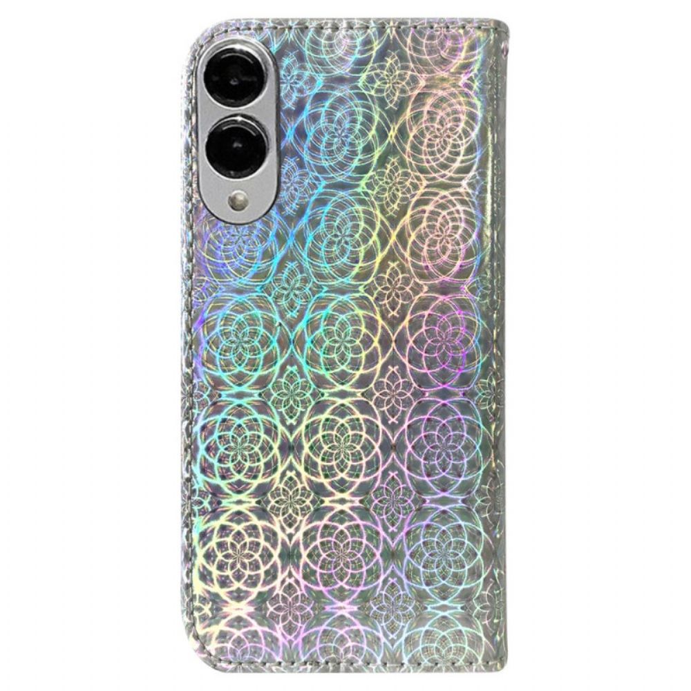 Flip Case Leren Samsung Galaxy S25 5g Edge Disco-stijl