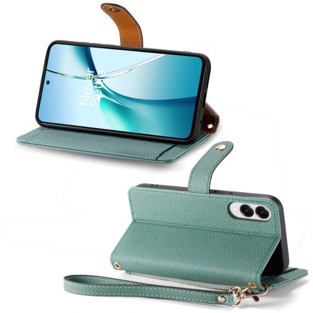 Flip Case Leren Samsung Galaxy S25 5g Edge Rfid-hartontwerp