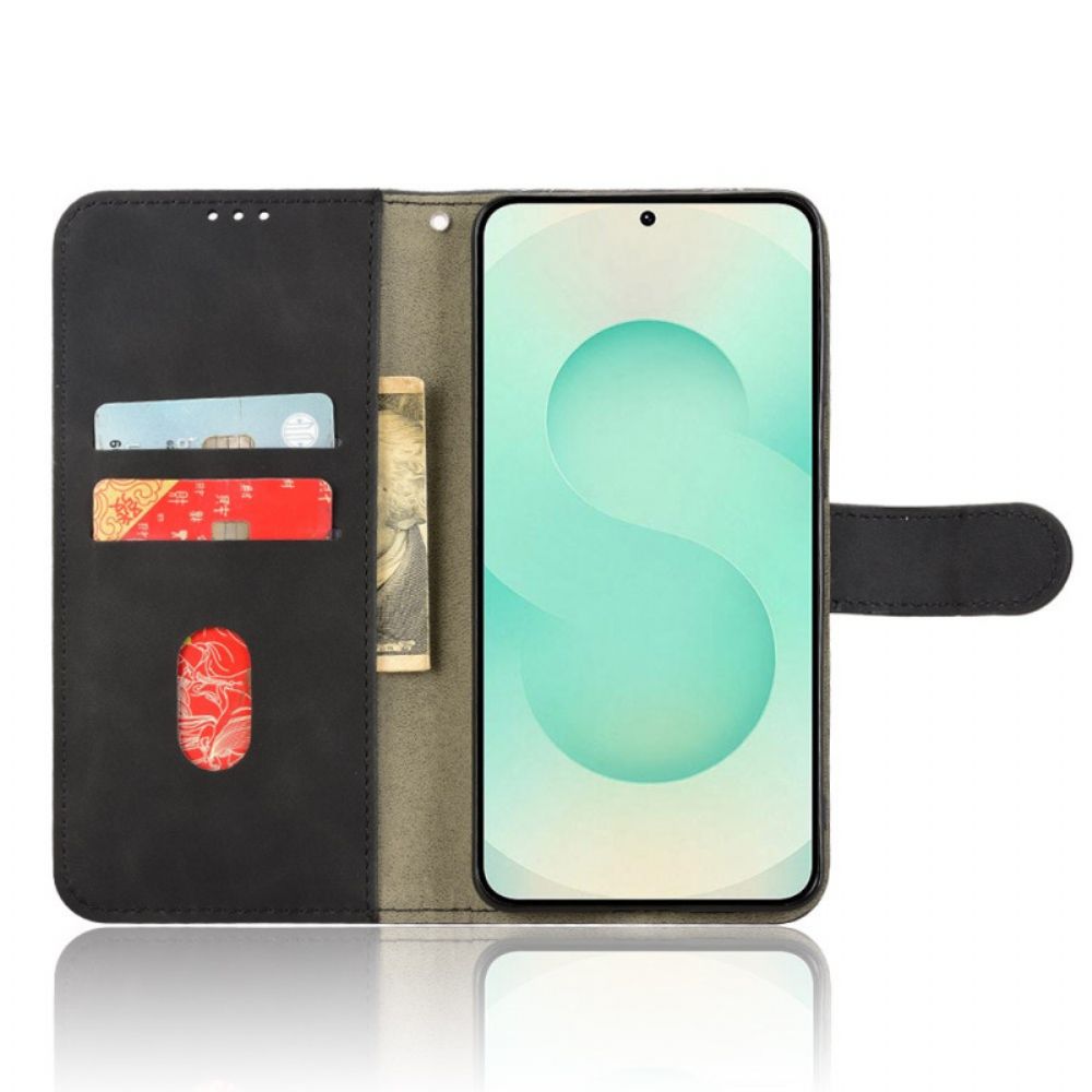 Flip Case Leren Samsung Galaxy S25 5g Edge Suède-effect