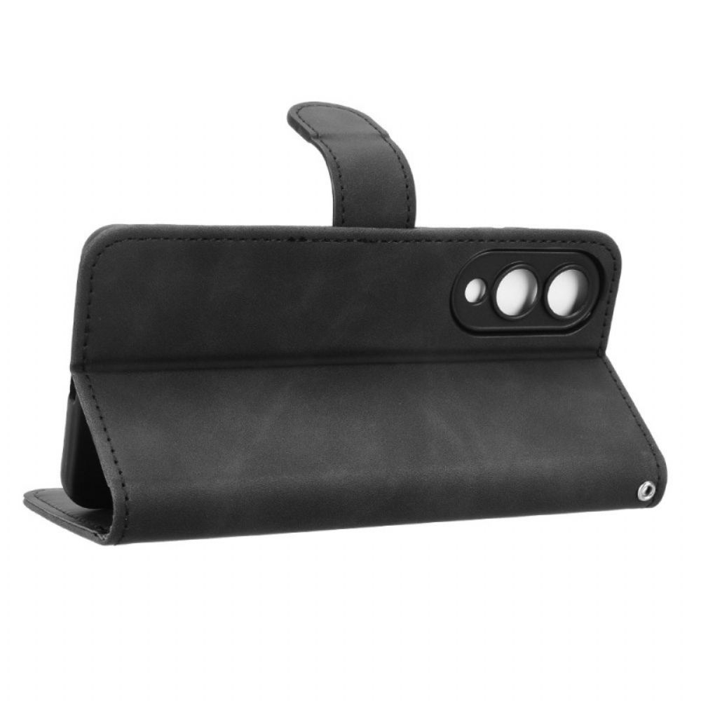 Flip Case Leren Samsung Galaxy S25 5g Edge Suède-effect