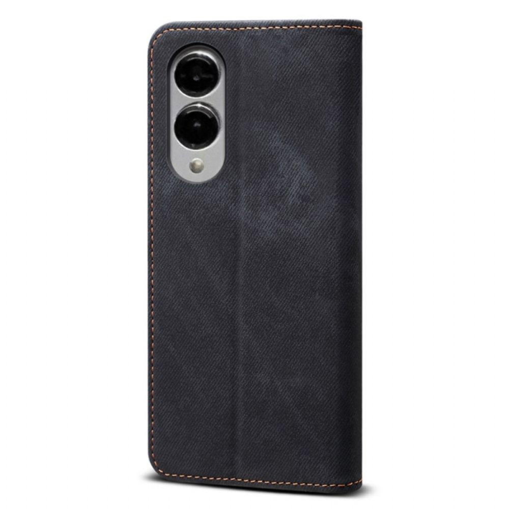 Folio-hoesje Samsung Galaxy S25 5g Edge Denimstof