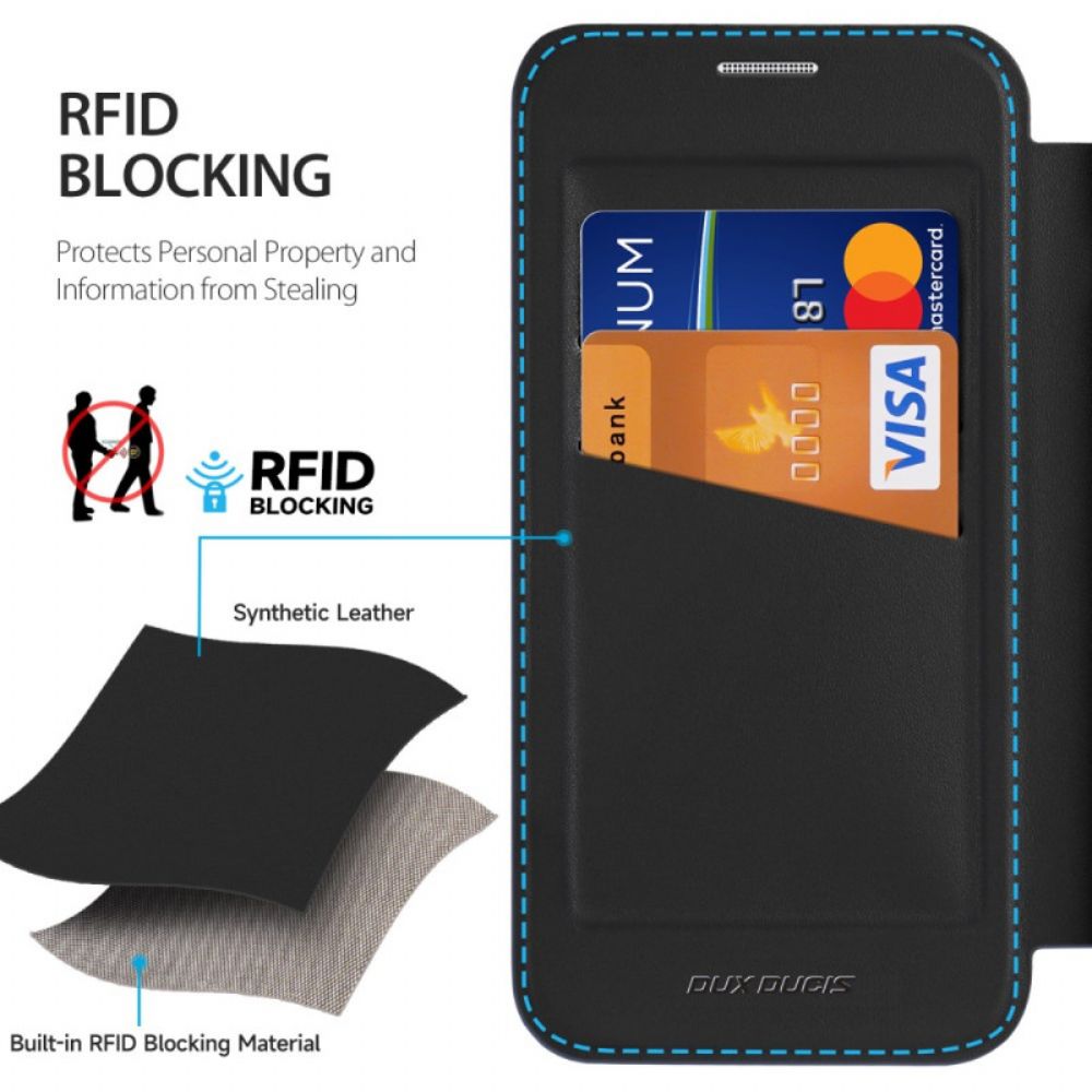 Folio-hoesje Samsung Galaxy S25 5g Edge Dux Ducis Pro Series Skin X