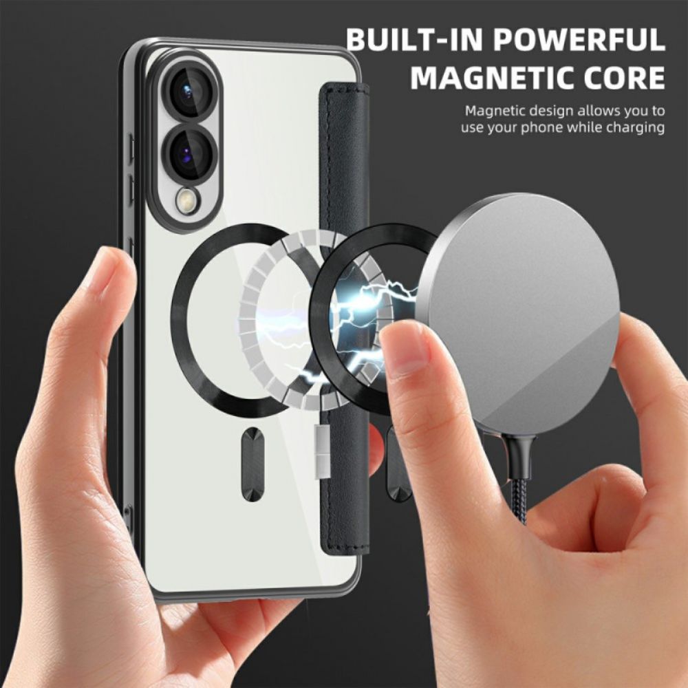 Folio-hoesje Samsung Galaxy S25 5g Edge Magsafe-compatibel Met Rfid-blokkering Bescherming Hoesje